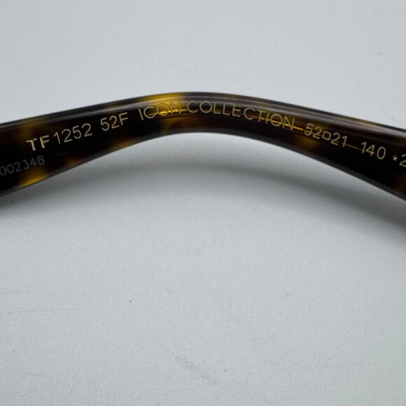 Tom Ford Sunglasses Icon FT1252 52F Dark Havana Cat Eye Frame Gradient Lens 52mm